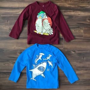 EUC bundle of 2 Gap long sleeved tees for boys